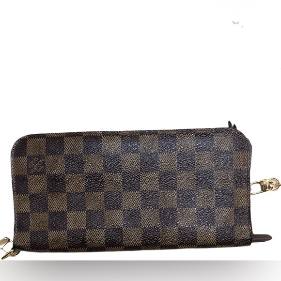 Louis Vuitton Damier Ebene Crossbody Wallet with Gold Chain unbranded 🔥LN - Picture 10 of 11